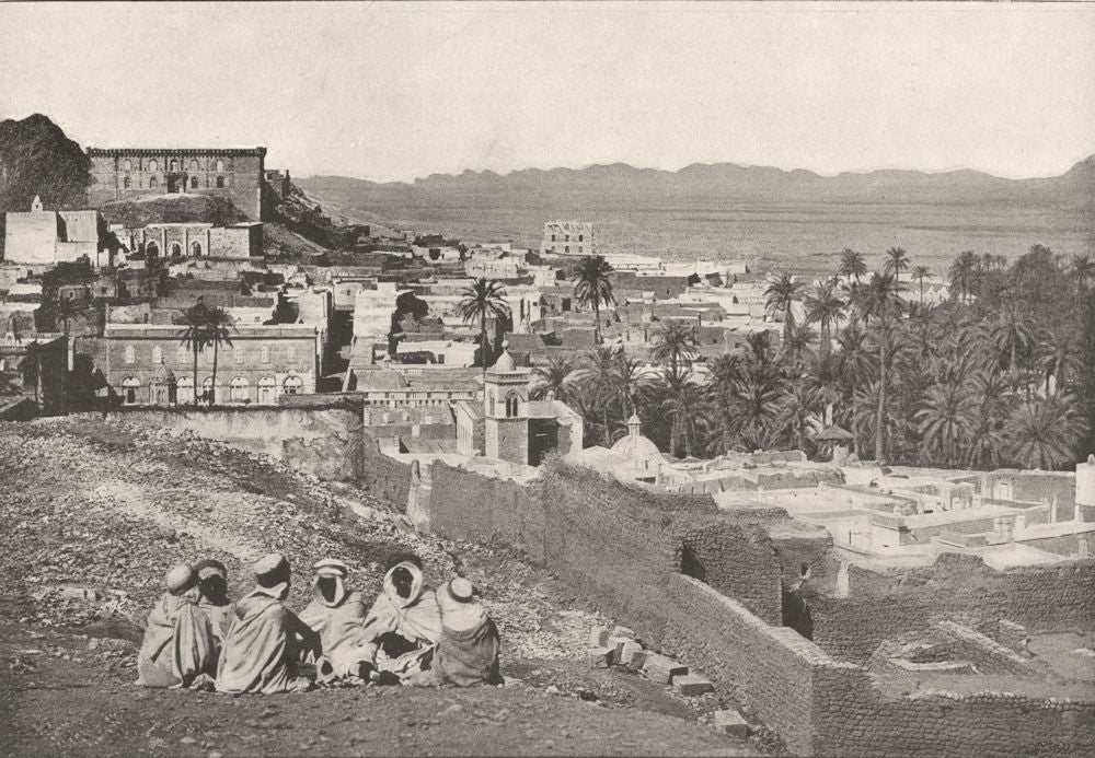 ALGERIA. Laghouat. Générale 1895 old antique vintage print picture